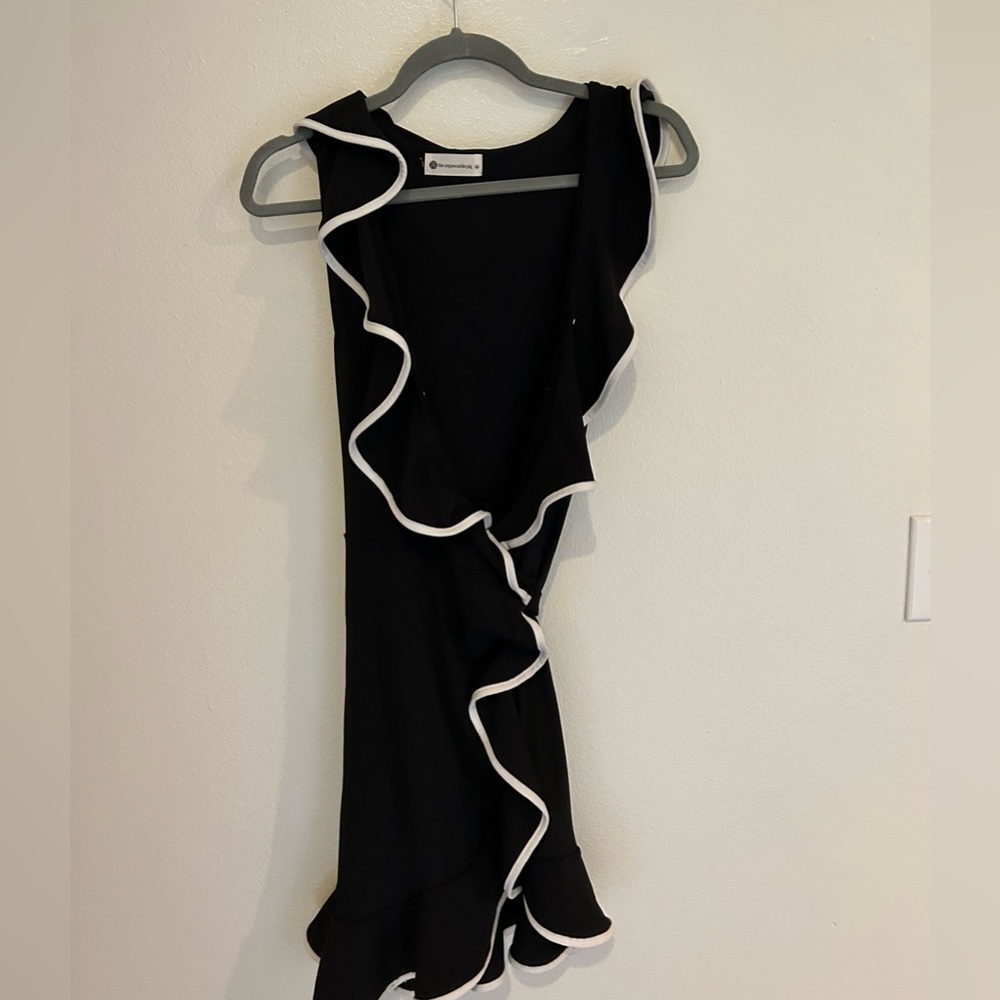 Impeccable Pig NWT Black Flouncy Mini Dress